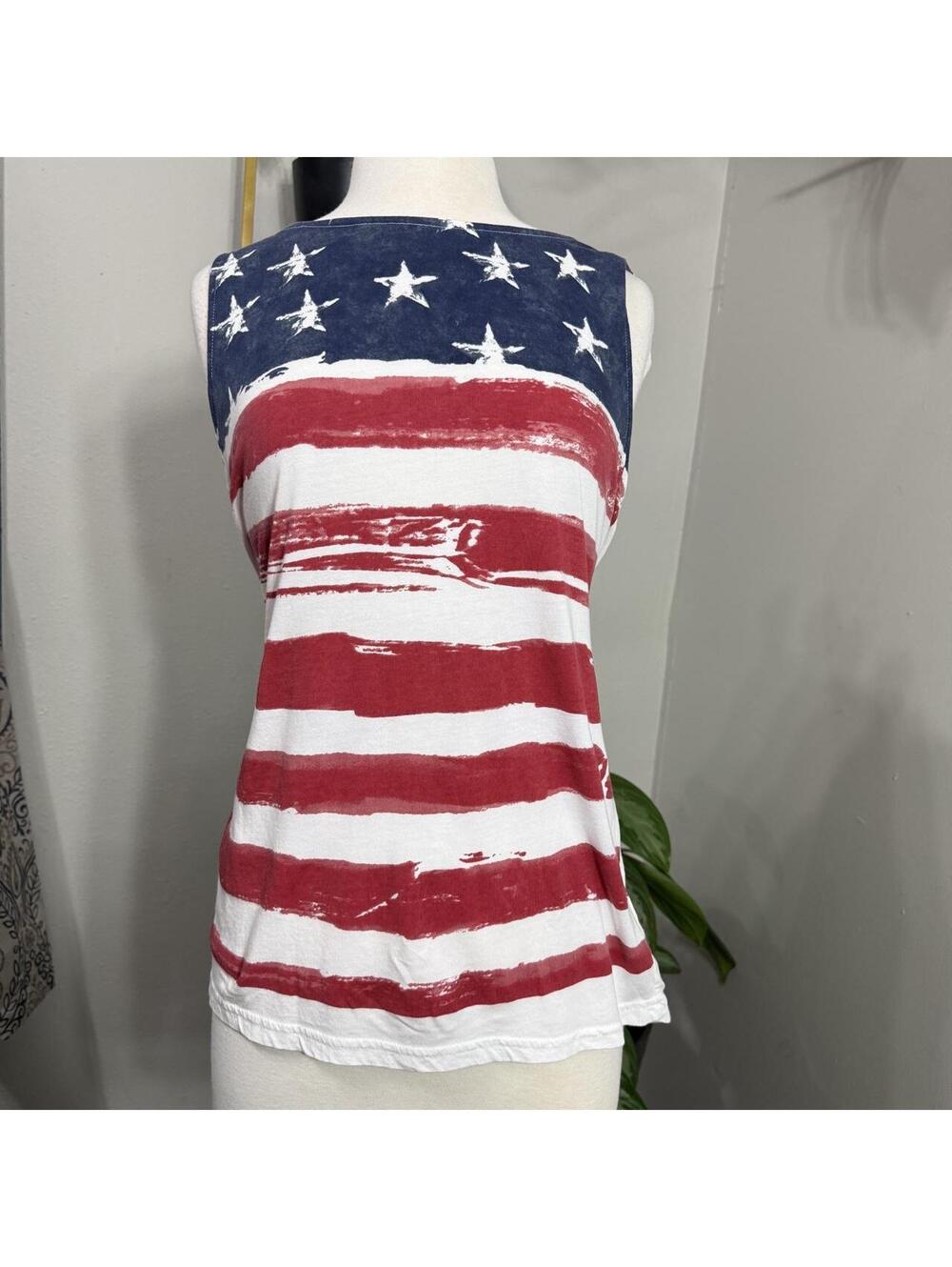 Chaps Women's Multi and White Vests-tanks-cami